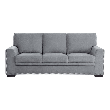 Charcoal Dark Gray Sofa & Loveseat - Ornate Home
