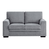 Charcoal Dark Gray Sofa & Loveseat - Ornate Home
