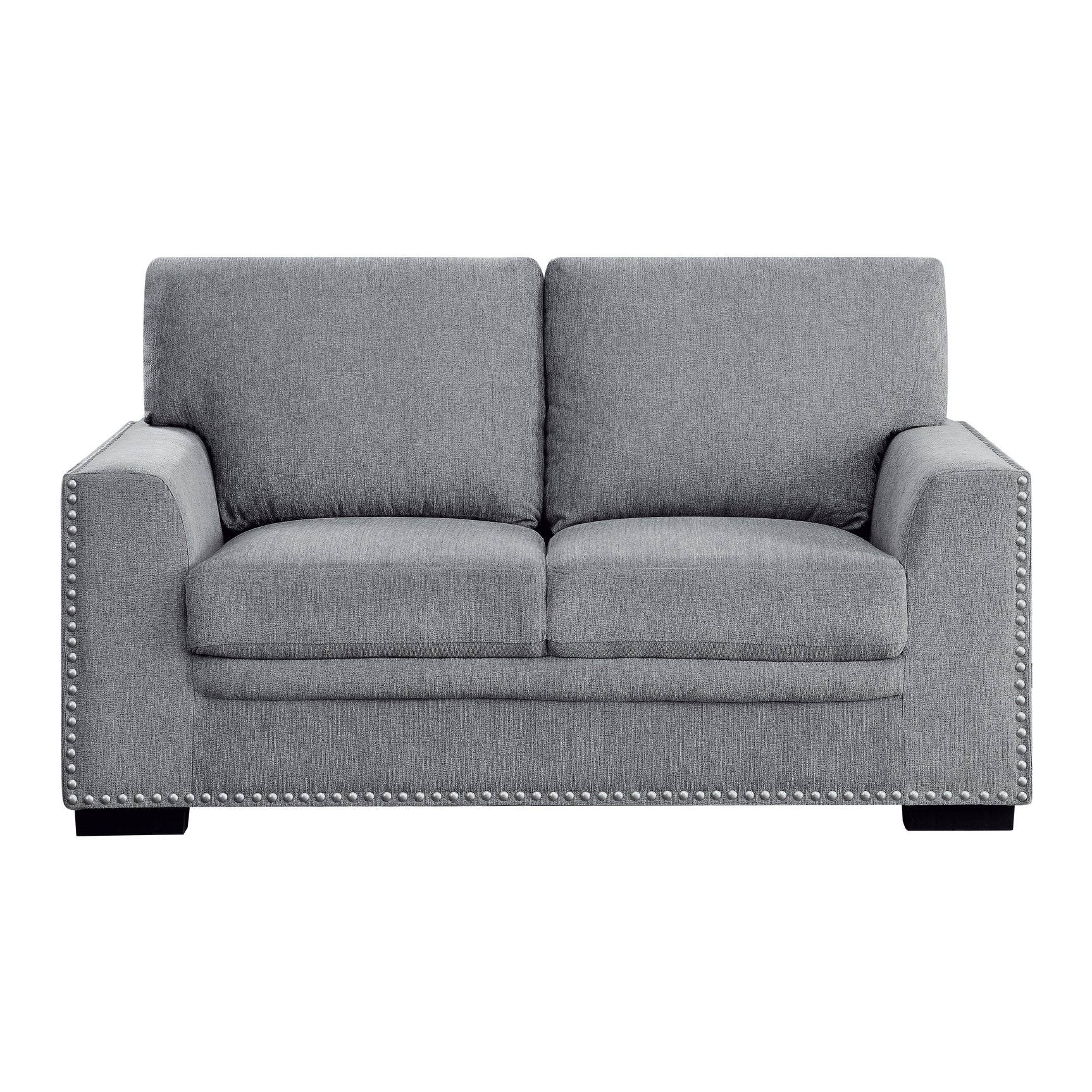 Charcoal Dark Gray Sofa & Loveseat - Ornate Home