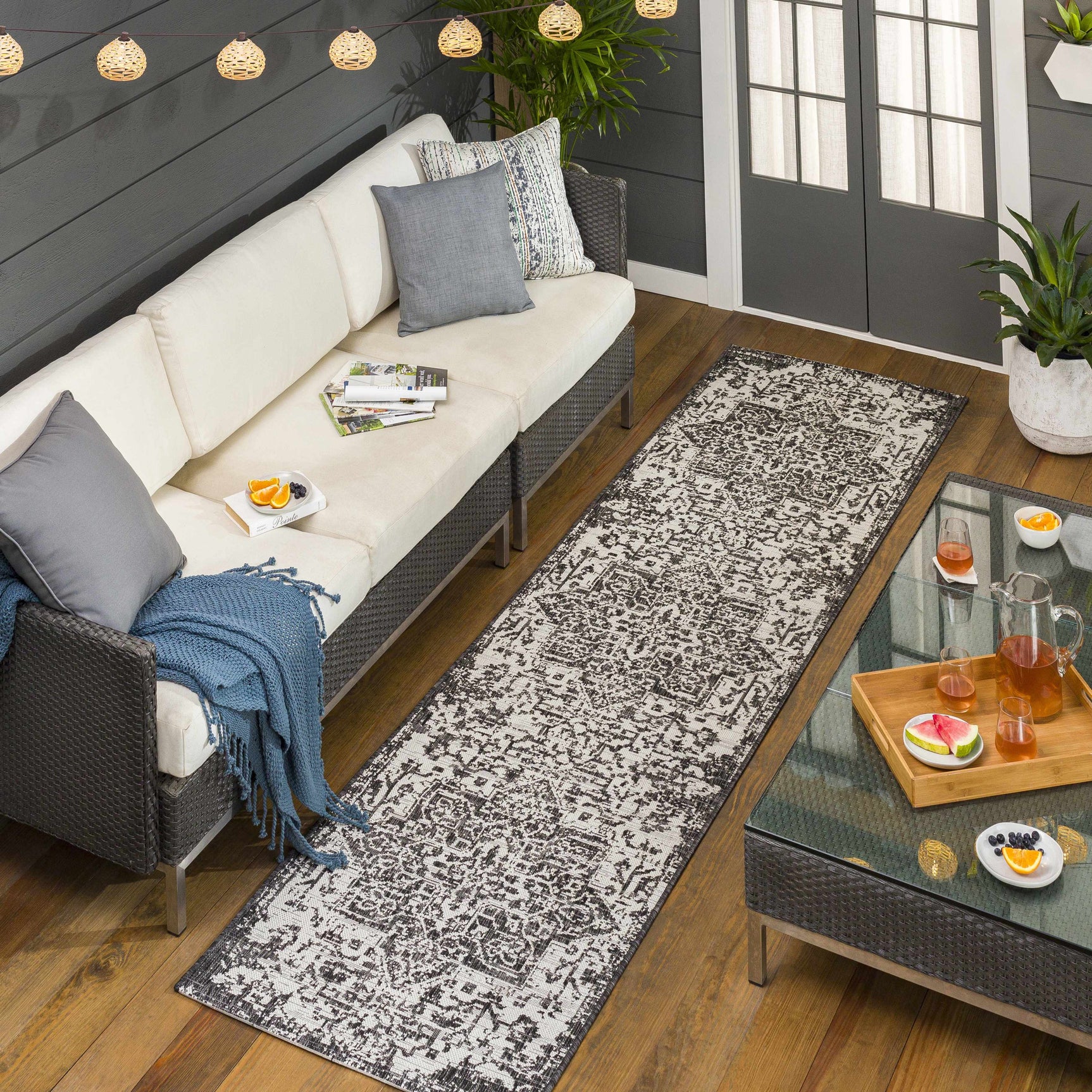 Charcoal Kilmacolm Indoor & Outdoor Area Rug - Clearance - Ornate Home