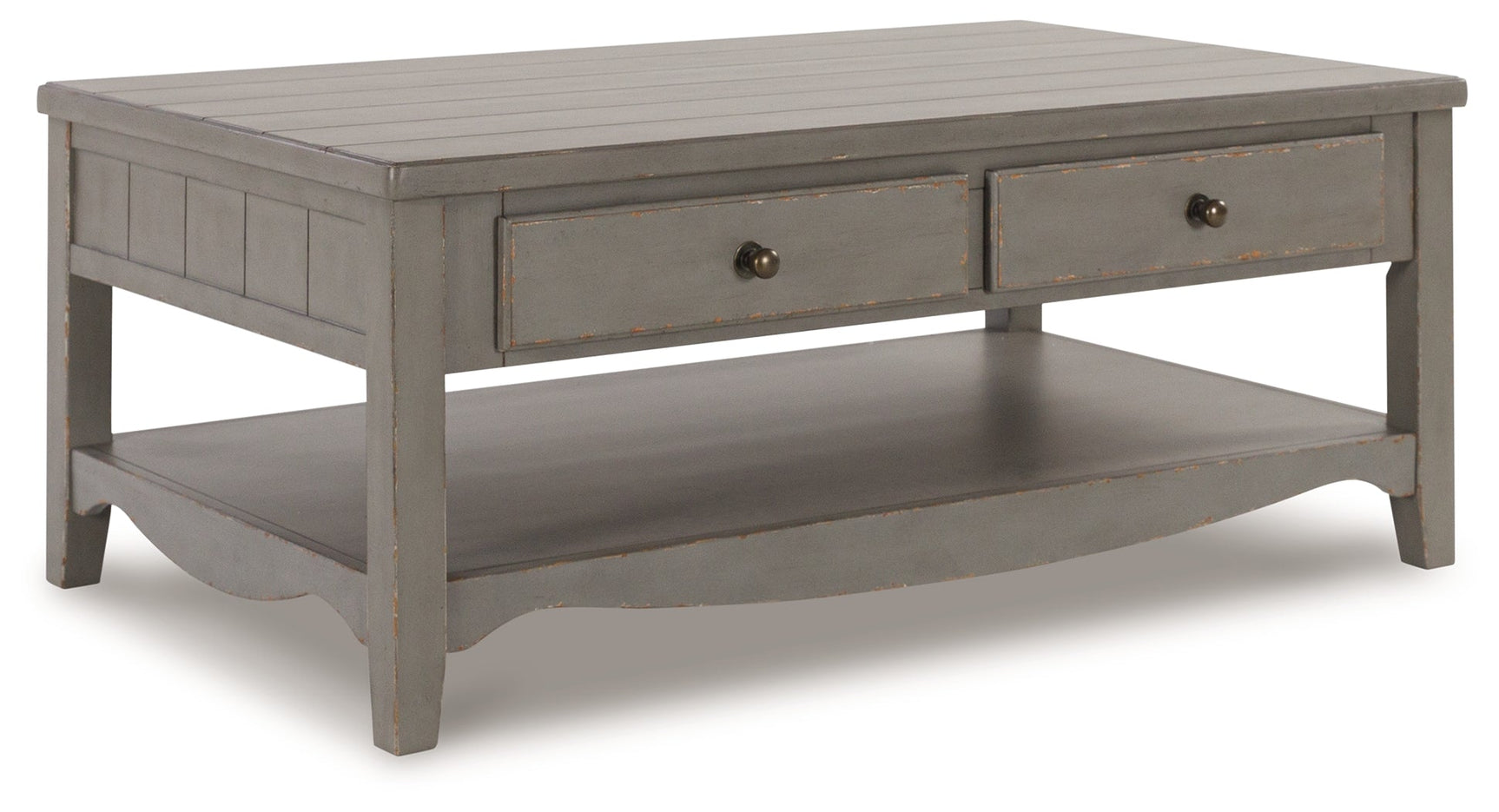 Charina Antique Gray Coffee Table - Ornate Home