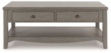 Charina Antique Gray Coffee Table - Ornate Home