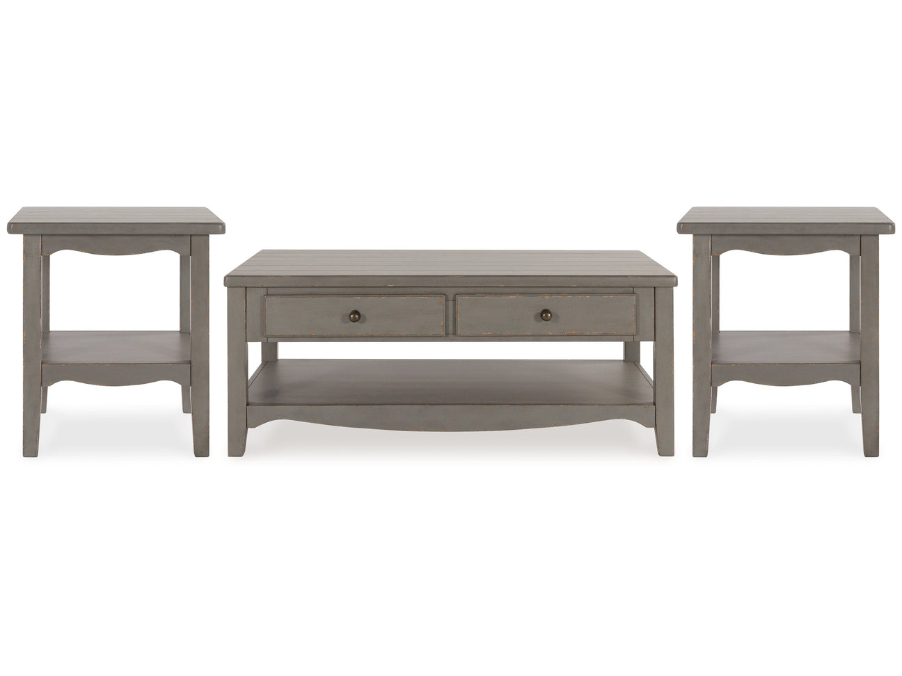 Charina Gray Coffee Table and 2 End Tables - Ornate Home