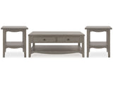 Charina Gray Coffee Table and 2 End Tables - Ornate Home