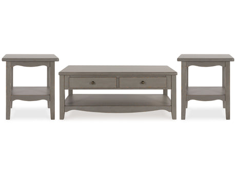 Charina Gray Coffee Table and 2 End Tables - Ornate Home