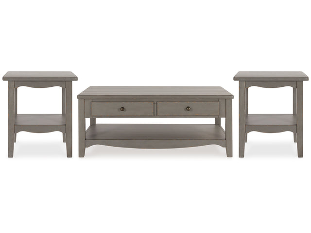 Charina Gray Coffee Table and 2 End Tables - Ornate Home