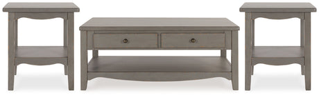 Charina Gray Coffee Table and 2 End Tables - Ornate Home