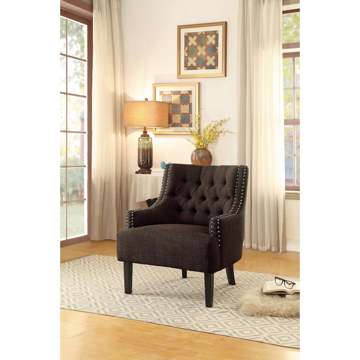 Charisma Chocolate Accent Chair - Ornate Home