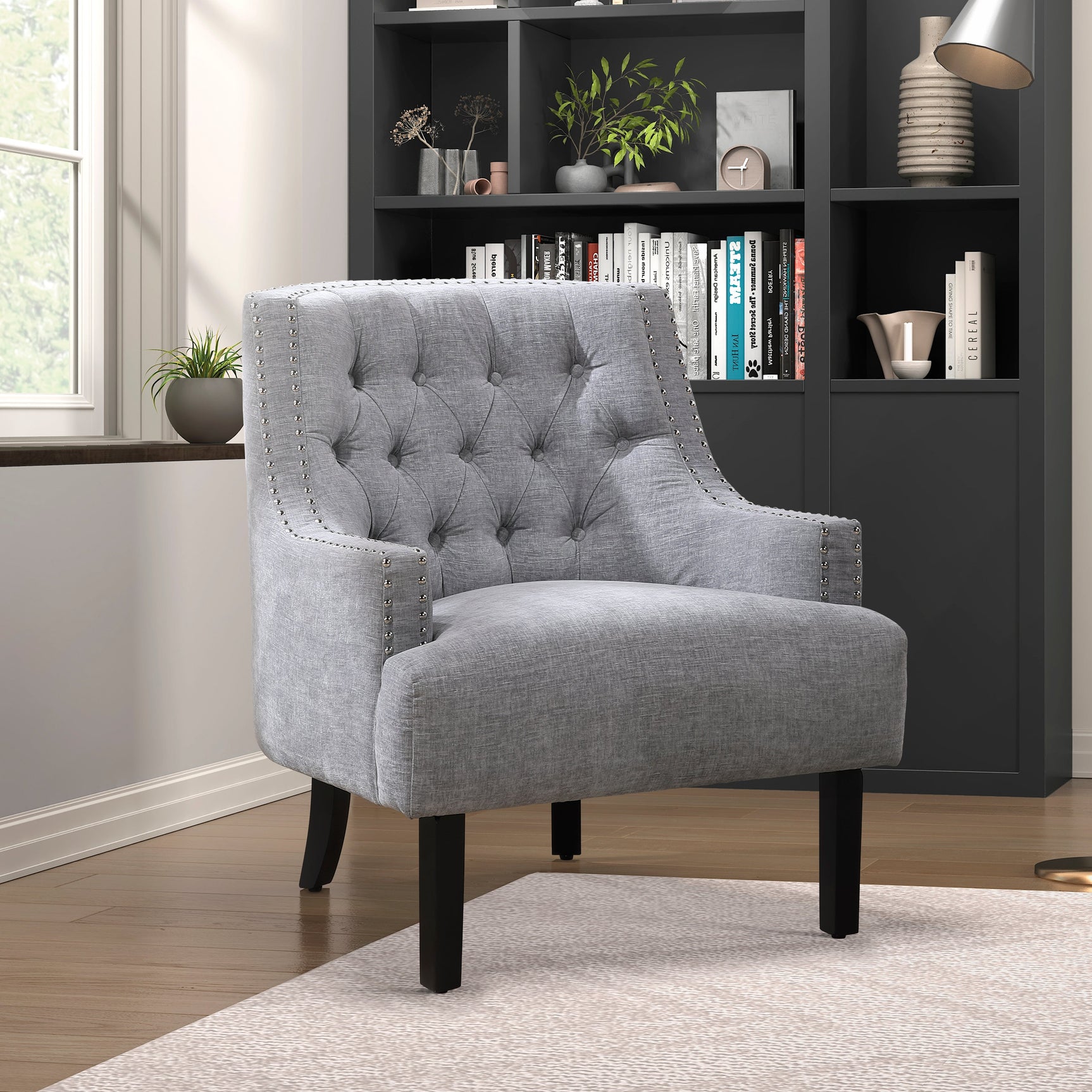 Charisma Gray Accent Chair - Ornate Home