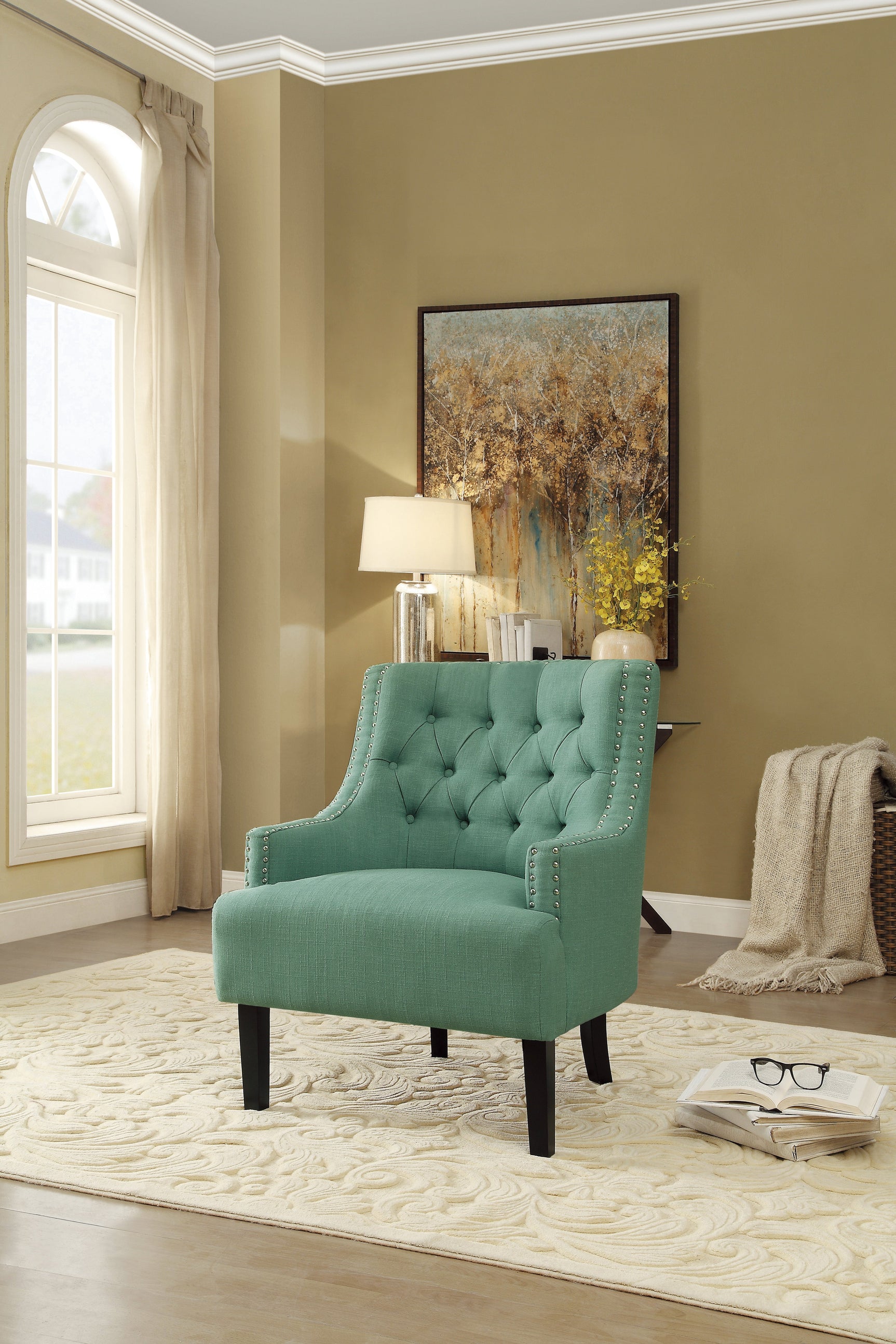 Charisma Teal Accent Chair - Ornate Home