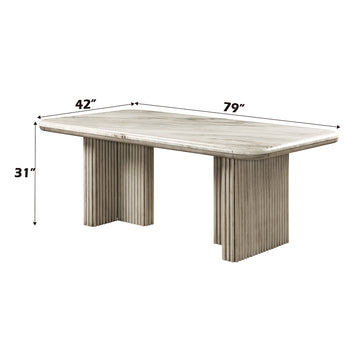 Charity Natural/Gray Oak Dining Table - Ornate Home