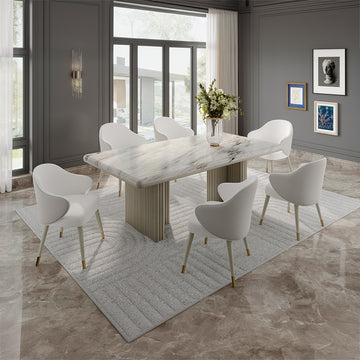 Charity Natural/Gray Oak Dining Table - Ornate Home