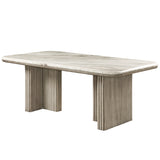 Charity Natural/Gray Oak Dining Table - Ornate Home