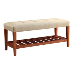 Charla Beige Bench - Ornate Home