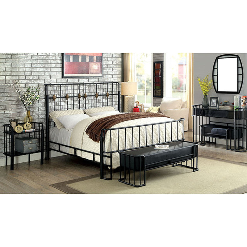 Charla Black Bench - Ornate Home