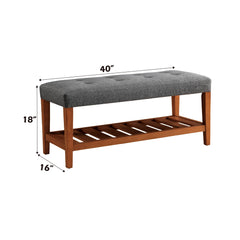 Charla Gray Bench - Ornate Home