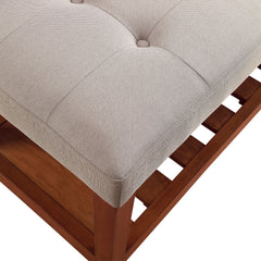 Charla Light Gray Bench - Ornate Home