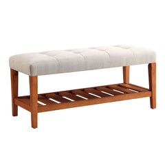 Charla Light Gray Bench - Ornate Home