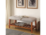 Charla Light Gray Bench - Ornate Home