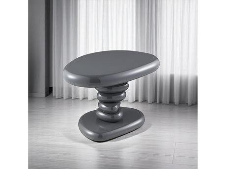 Charlene Gray High Gloss End Table - Ornate Home