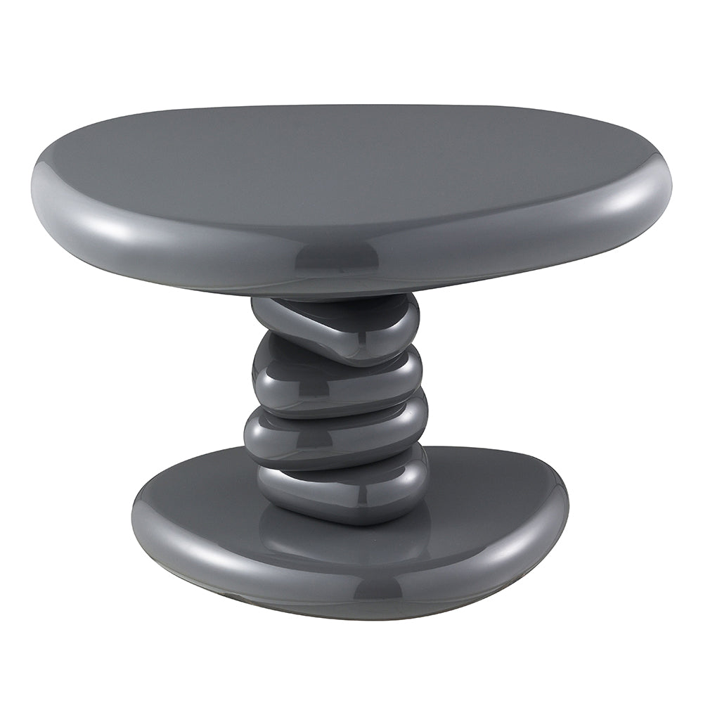 Charlene Gray High Gloss End Table - Ornate Home