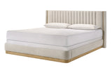 Charlene Oat Tweed King Upholstered Platform Bed - Ornate Home