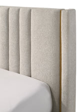 Charlene Oat Tweed King Upholstered Platform Bed - Ornate Home