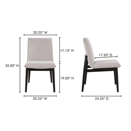 Charlie Beige Dining Chair (Set of 2) - Ornate Home