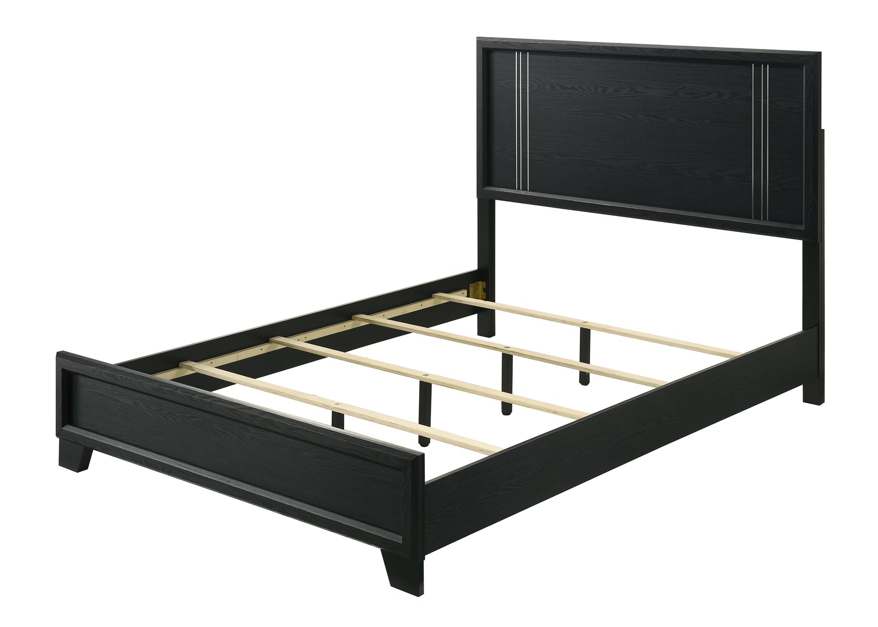 Charlie Black Queen Panel Bed - Ornate Home