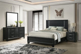 Charlie Black King Panel Bed - Ornate Home