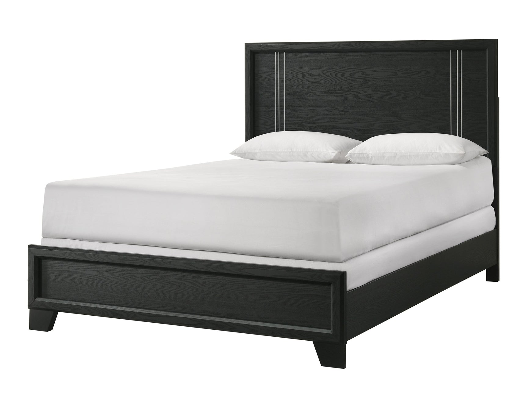 Charlie Charcoal Queen Panel Bed - Ornate Home