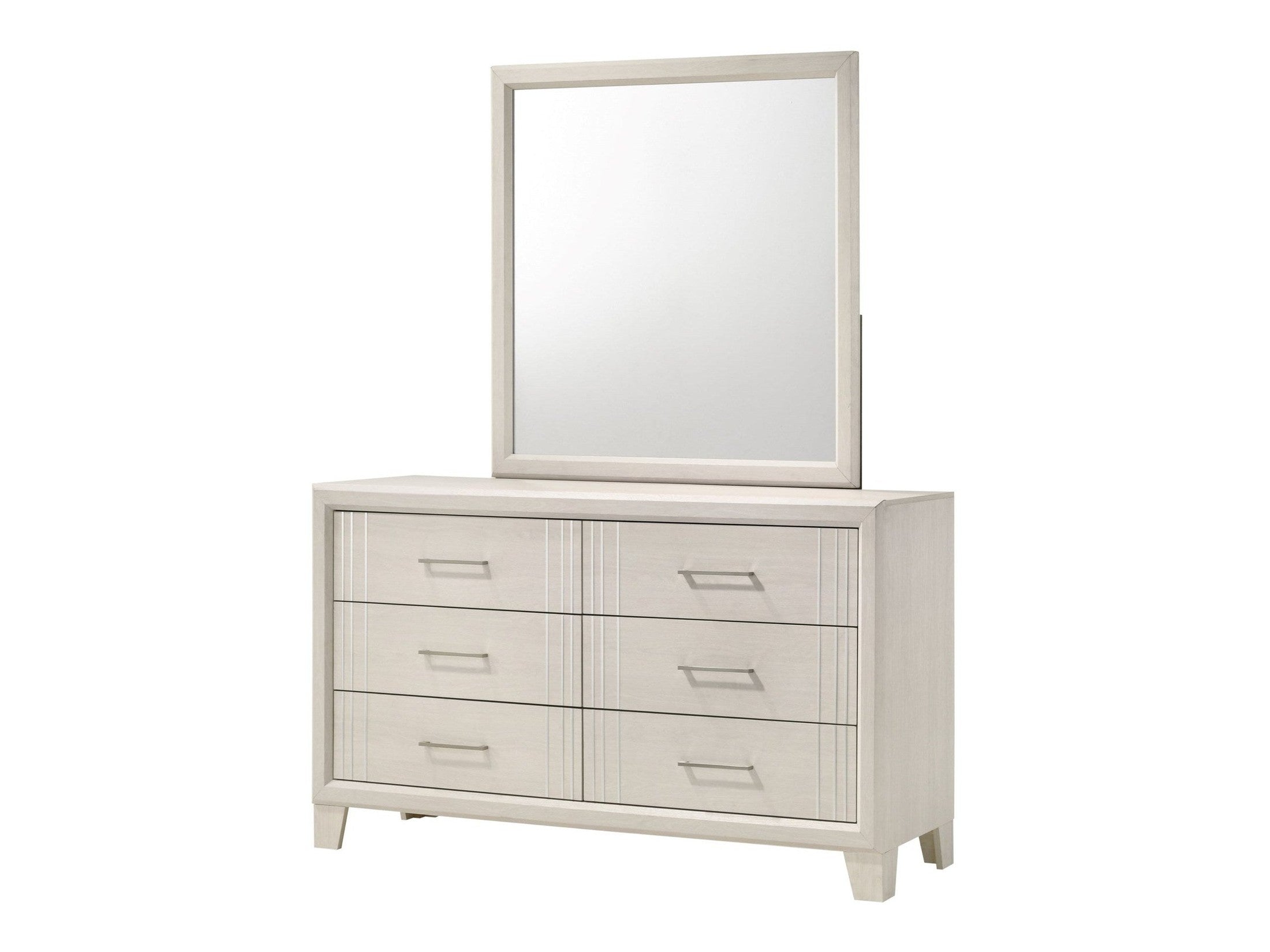 white christmas dresses Crown Mark Charlie Cream Dresser & Mirror