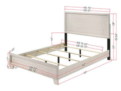 Charlie Cream Queen Panel Bed - Ornate Home