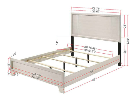 Charlie Cream King Panel Bed - Ornate Home