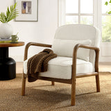 Charlie Ivory Boucle Upholstered Armchair - Ornate Home