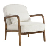 Charlie Ivory Boucle Upholstered Armchair - Ornate Home