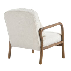 Charlie Ivory Boucle Upholstered Armchair - Ornate Home