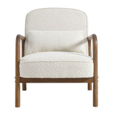 Charlie Ivory Boucle Upholstered Armchair - Ornate Home