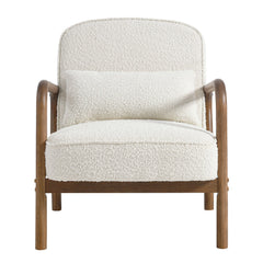 Charlie Ivory Boucle Upholstered Armchair - Ornate Home