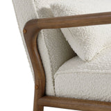 Charlie Ivory Boucle Upholstered Armchair - Ornate Home