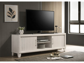 Charlie Lustrous White TV Stand - Ornate Home