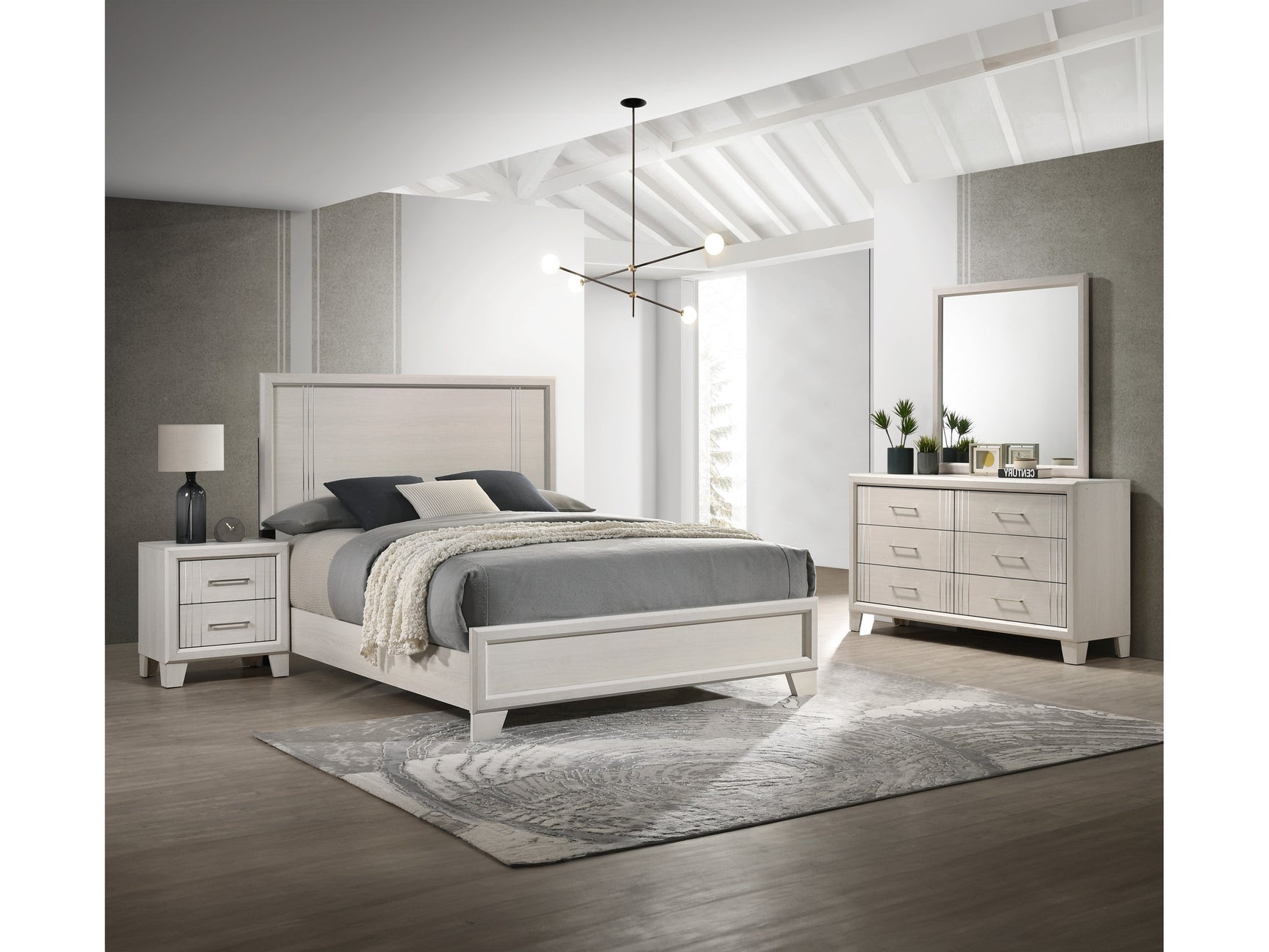 Charlie White Full Panel Youth Bedroom Set - Ornate Home