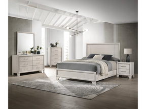 Charlie White King Panel Bedroom Set - Ornate Home