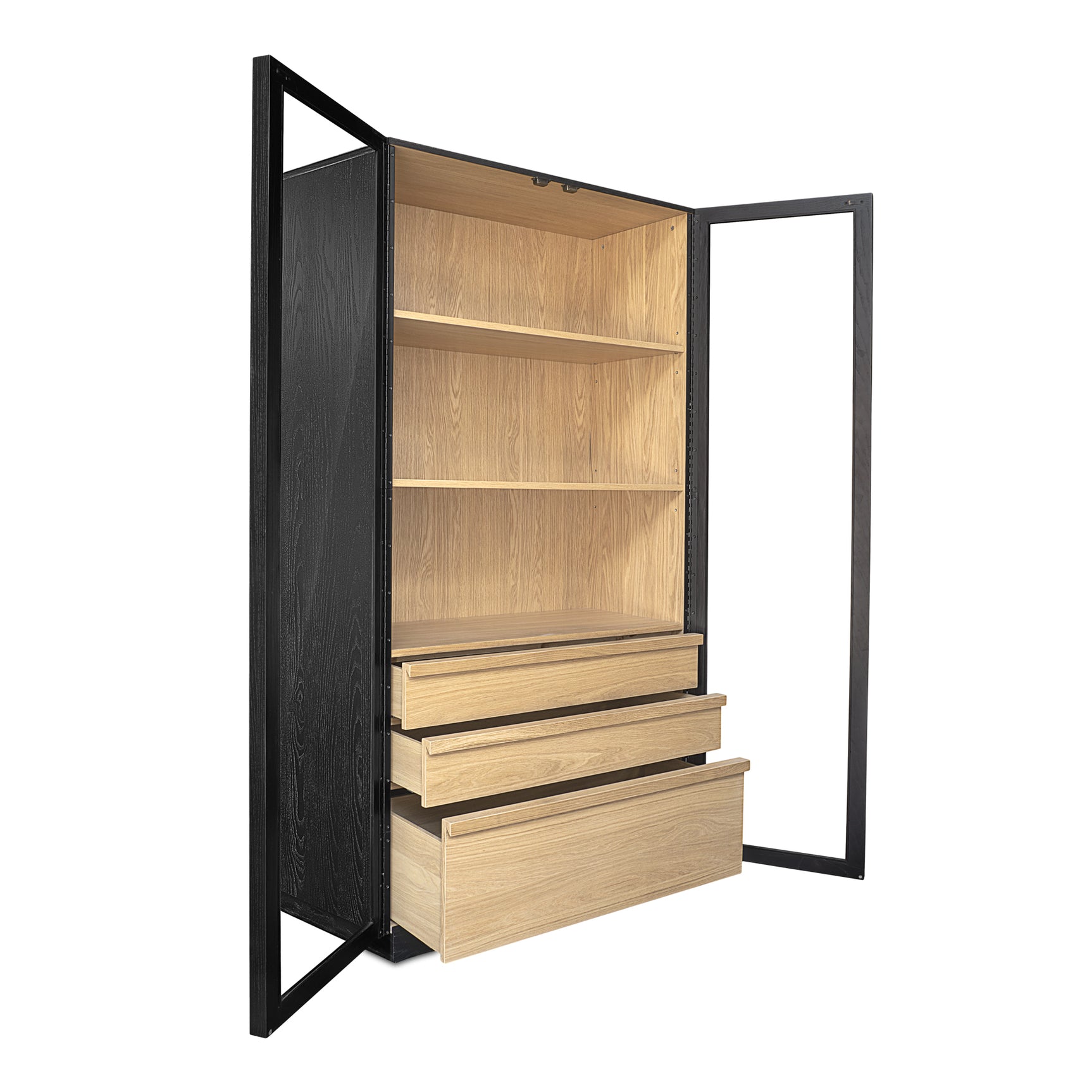 Charlotte Black Tall Cabinet - Ornate Home