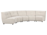 Charlotte Ivory 5-piece Modular Sectional Sofa - Ornate Home