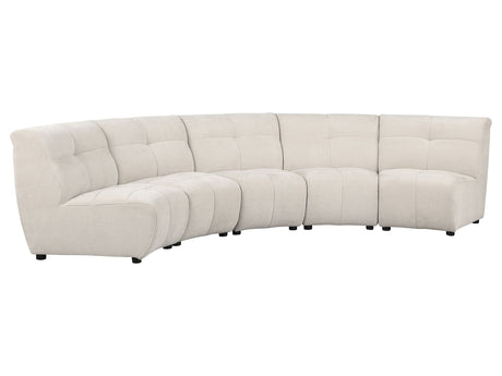 Charlotte Ivory 5-piece Modular Sectional Sofa - Ornate Home