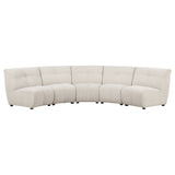 Charlotte Ivory 5-piece Modular Sectional Sofa - Ornate Home