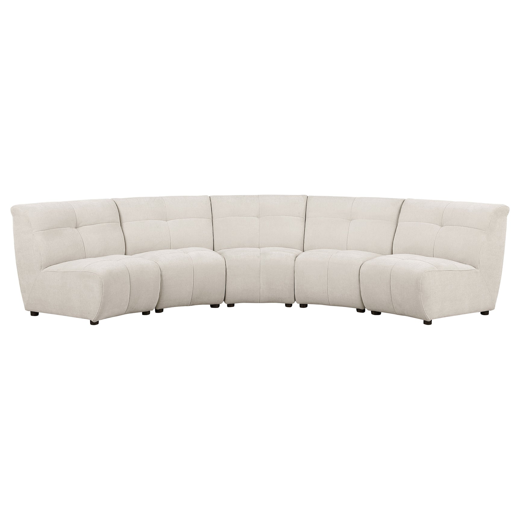 Charlotte Ivory 5-piece Modular Sectional Sofa - Ornate Home