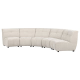 Charlotte Ivory 5-piece Modular Sectional Sofa - Ornate Home