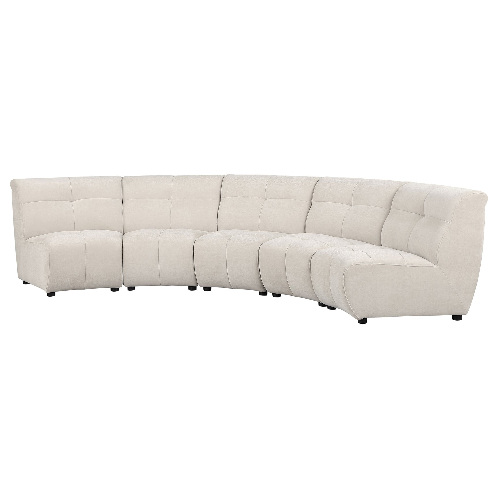 Charlotte Ivory 5-piece Modular Sectional Sofa - Ornate Home
